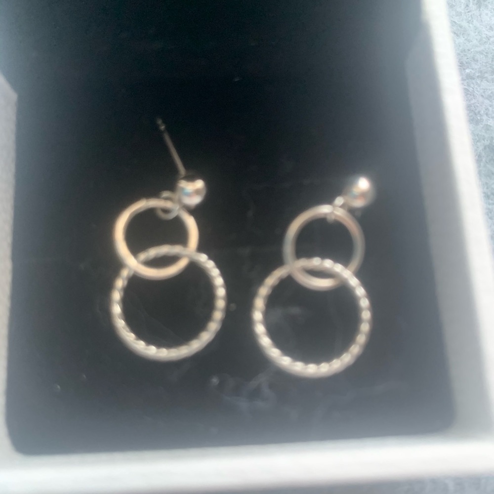 silver hoop earrings